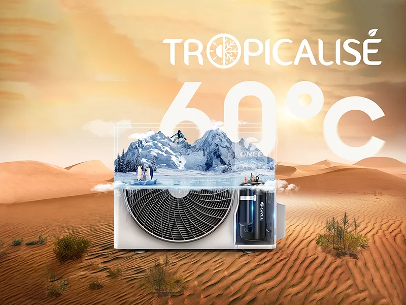 climatiseur Gree tropicalisé 60°c